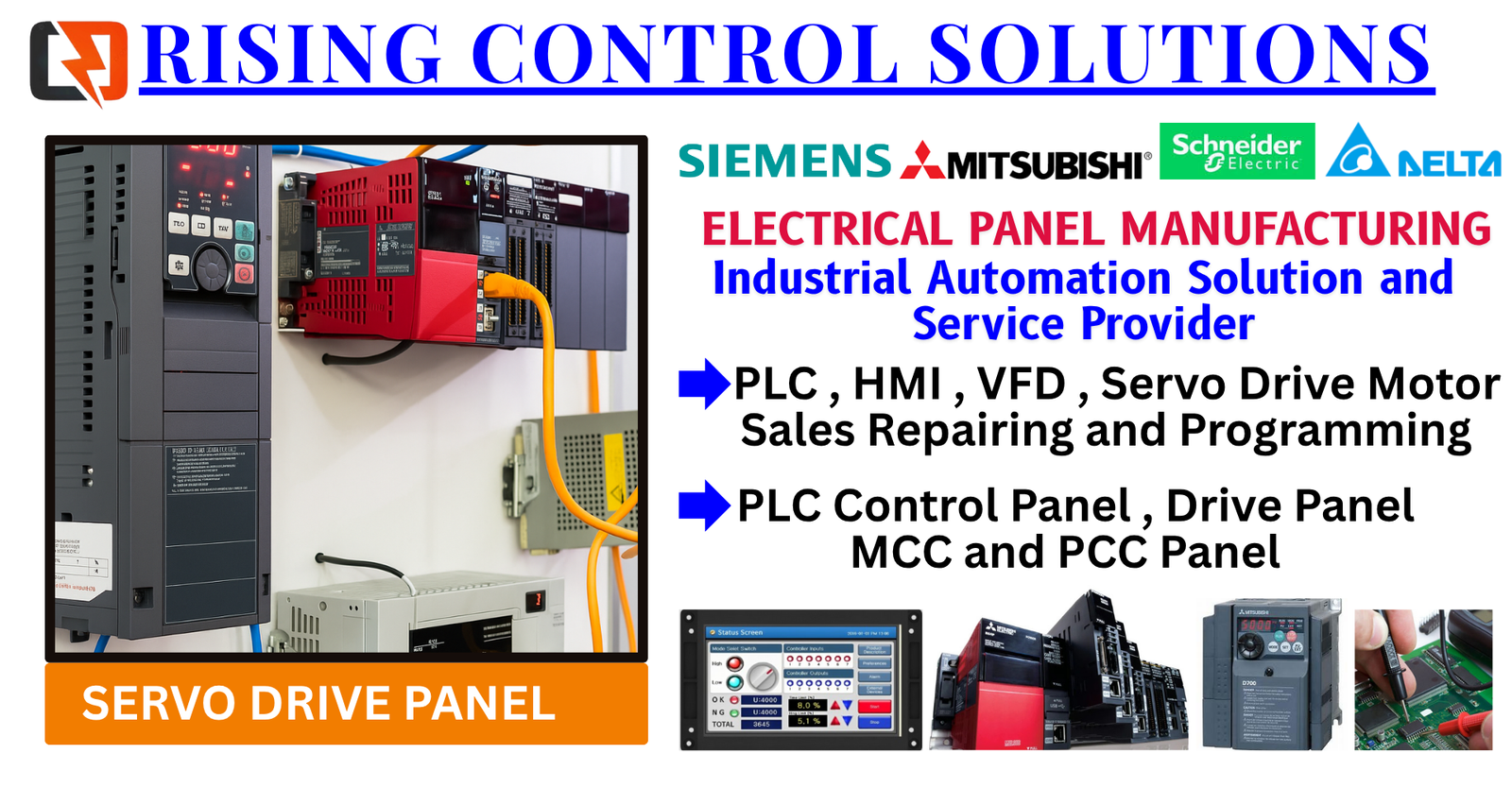 servo_drive_panel manufactured by Rising Control Solutions in Noida
