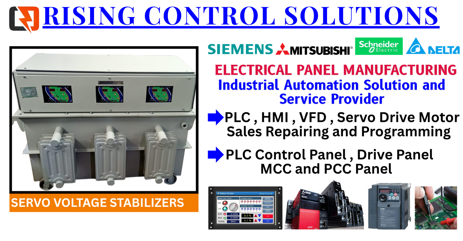 servo_voltage_stabilizer manufactured by Rising Control Solutions in Noida